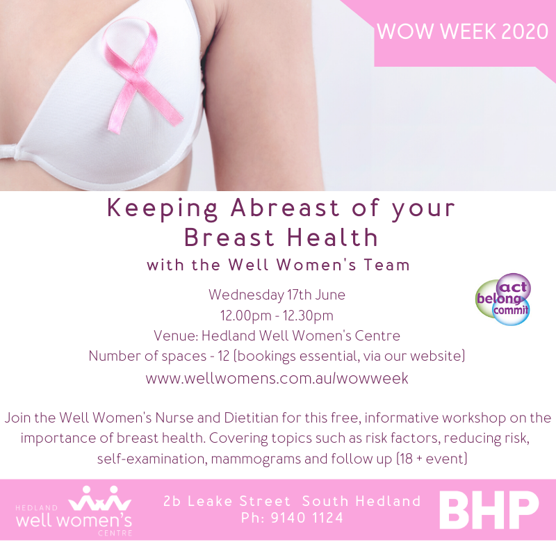 Keeping Abreast of your Breast Health Program in Hedland