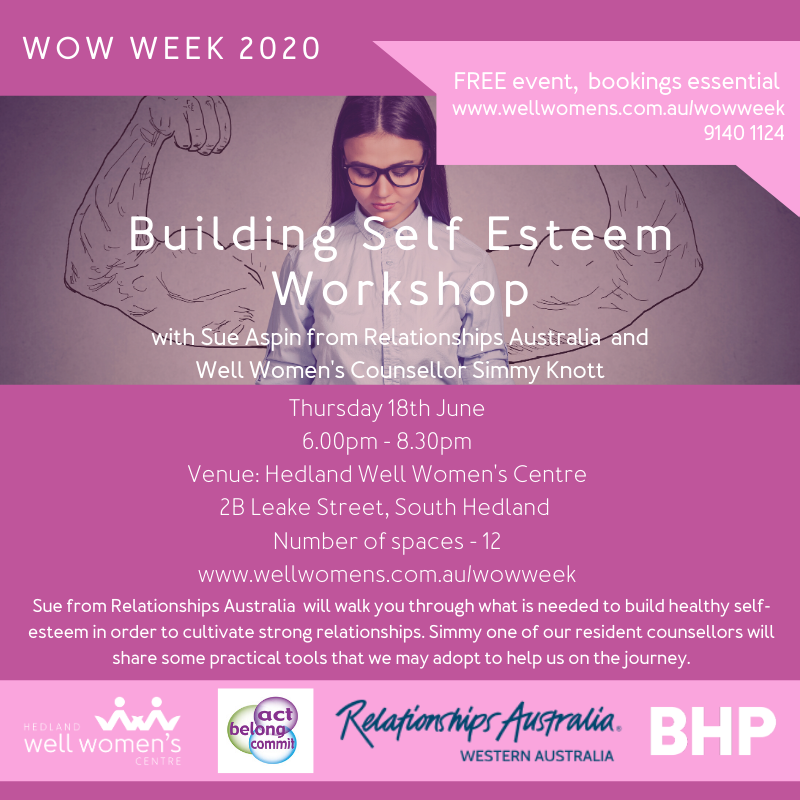 Building Self Esteem Workshop in Hedland