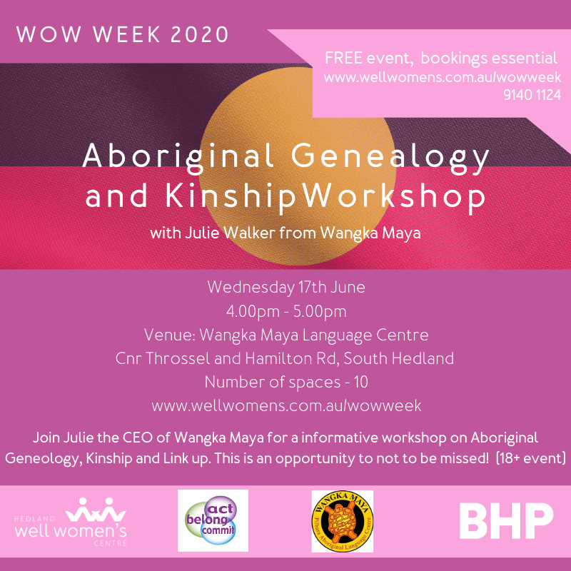 Aboriginal Genealogy and Kinship Workshop in South Hedland